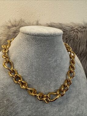 Erwin Pearl Elegant Gold-Tone Chunky Link Necklace for Women